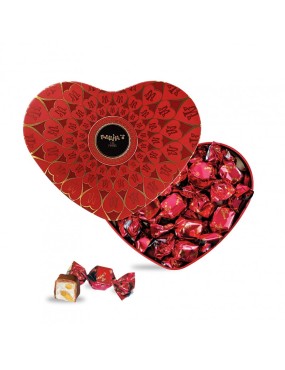 Coeur rouge chocolat au lait et nougat