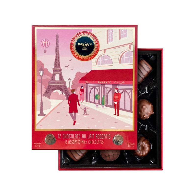 Assortiment exclusif -  12 chocolats au lait